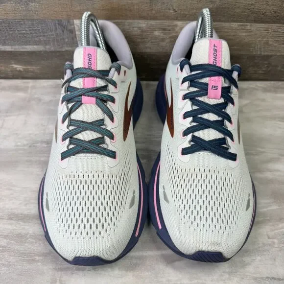 Brooks Ghost 15 Women's Size 8.5 B Blue Pink Running Shoes Sneakers 1203801B492 - Picture 7 of 11